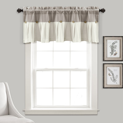 Cotton Blend Striped Window Valance