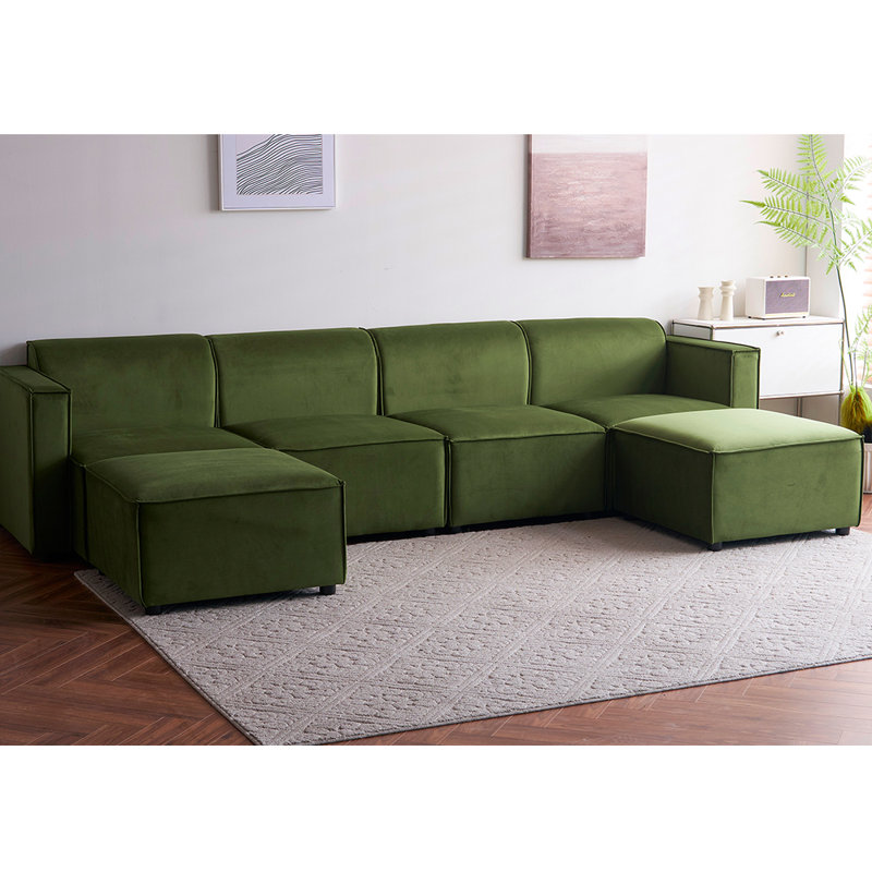 Necie 6 - Piece Living Room Set, Vine Green