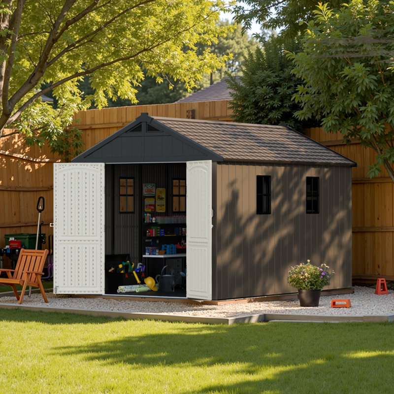 Resin Storage Shed, 95" H x 147" W x 91" D