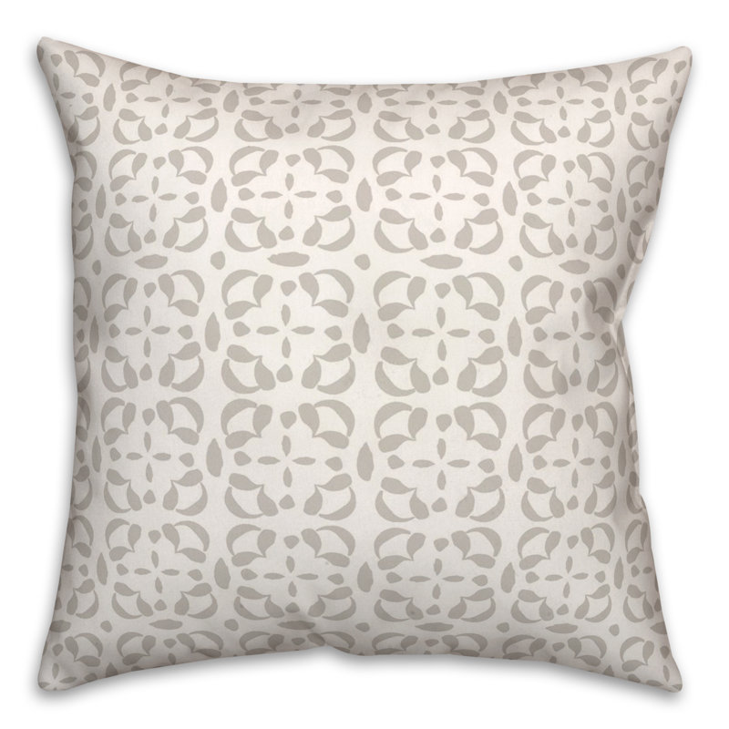 Coussin décoratif en polyester / mélange de polyester, gris