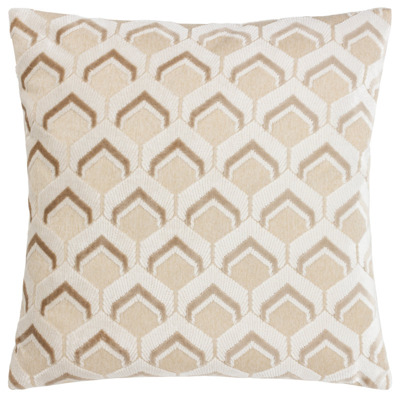 Ledbury Geometric Square Cushion, Warm Taupe
