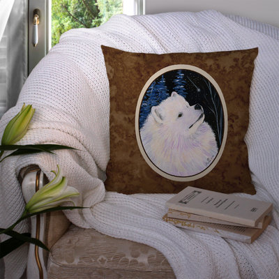 Coussin décoratif intérieur / extérieur Starry Night Samoyed