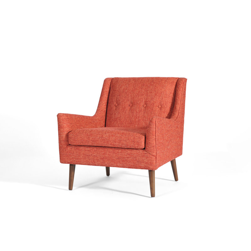 Angela 28" W Tufted Polyester Armchair, Picante