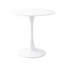 Table ronde blanche avec base en acier robuste pour une utilisation quotidienne Table de cuisine tulipe, et acier, maison