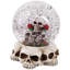 LED Lighted Skulls And Roses Halloween Snow Globe With Sound - 6"
