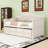Twin Wooden Daybed with Trundle and 2 Drawers-1711819573