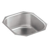 Undertone® 15-1/2" L x 17-1/8" W x 7-5/8" Rounded Under-Mount Single-Bowl Kitchen Sink
