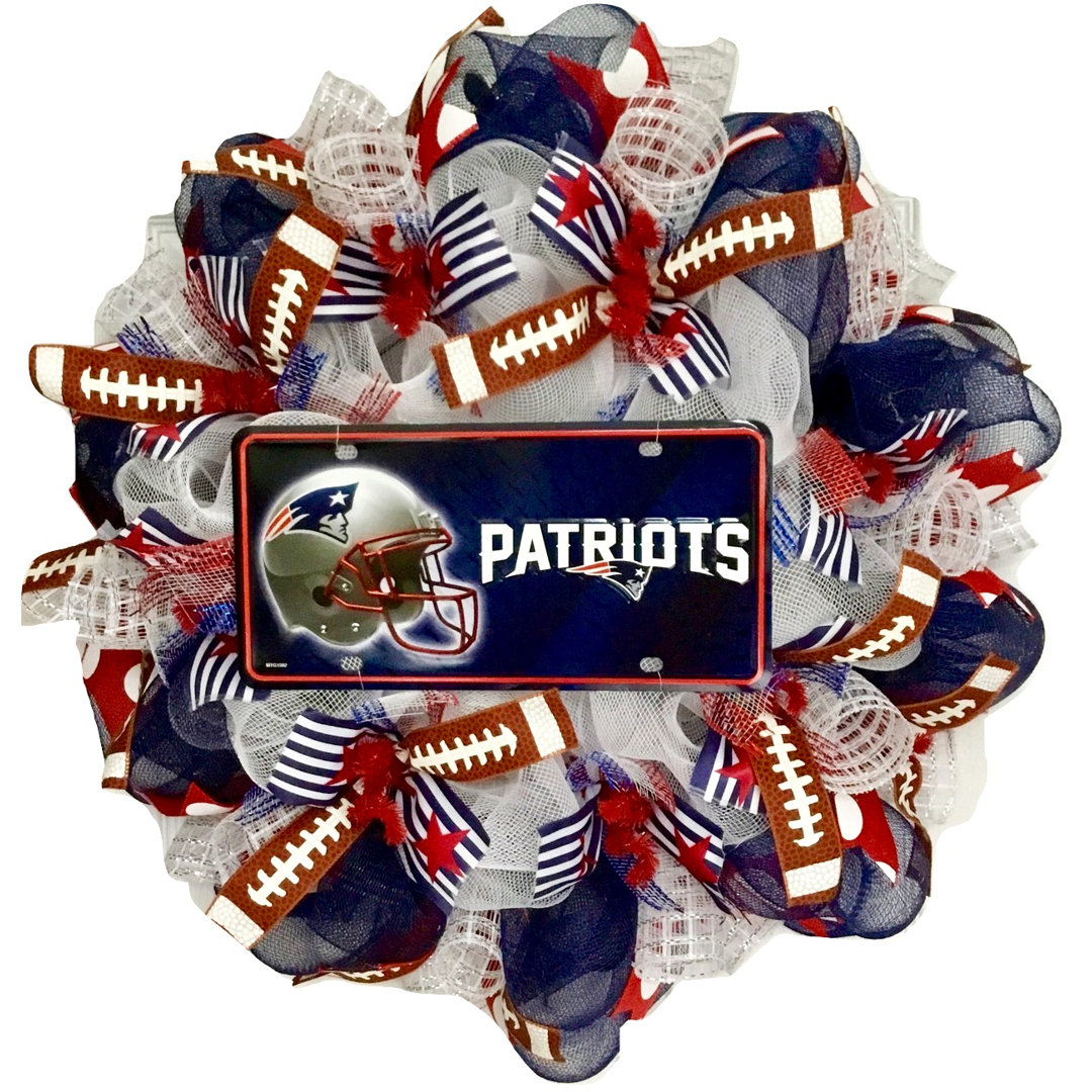 Football Wreath New England Patriots What A Mesh
