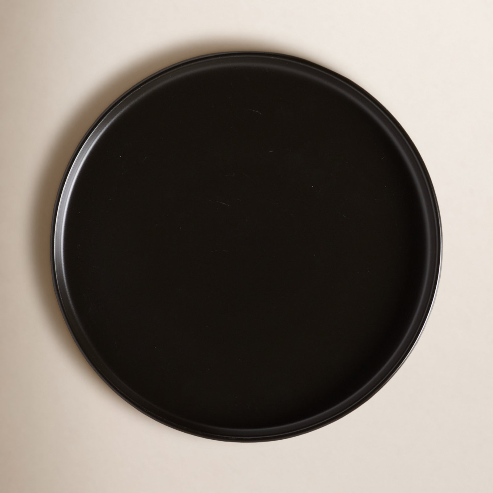 Malmesbury Straight Lip Stoneware Salad Plate, Black