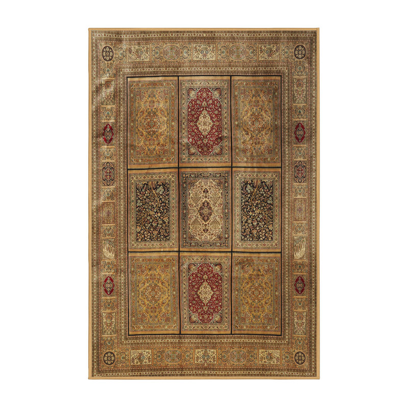 Tapis traditionnel bourgogne / rouge Haan, Rectangle 2 pi x 4 pi