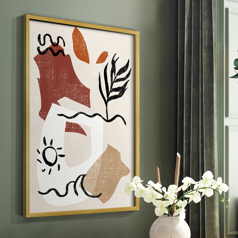 «Soft Palms IV», reproduction encadrée - bois massif