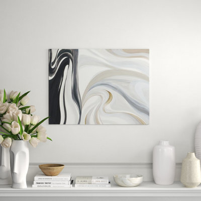 White Wave Print by Sara Brown