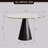 35-Inch Round Glass Dining Table Tempered Glass Tabletop Carbon Steel Legs