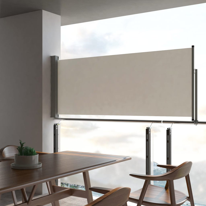 Keneisha Patio Retractable Side Awning 100 x 300 cm, Cream