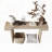 Distressed Wood Finish Rustic Farmhouse Console Table-943519851