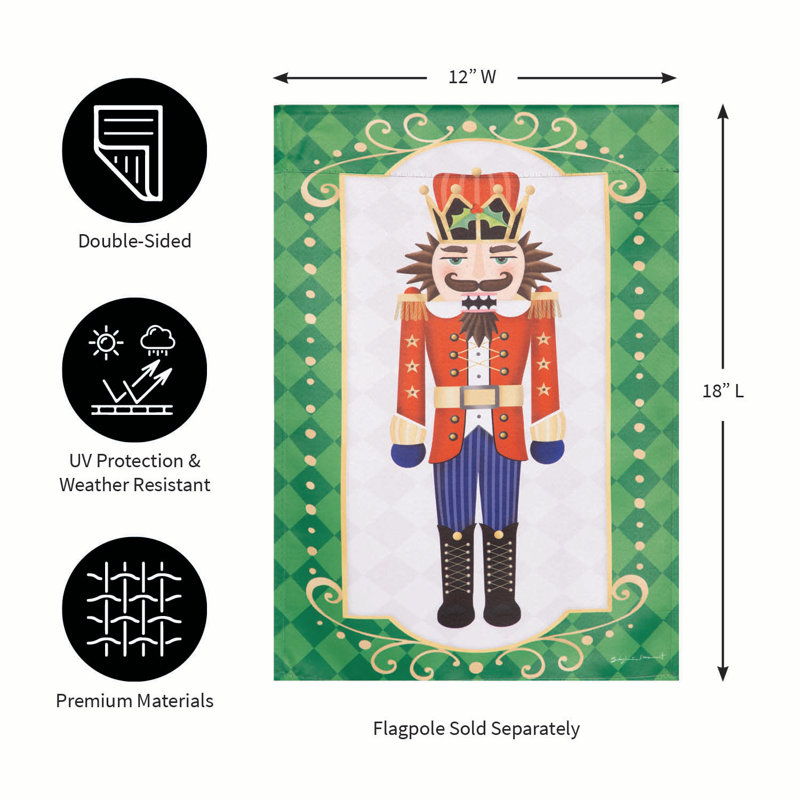 Trio Nutcracker Reversible Suede Garden Flag