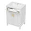 Ensemble de meuble-lavabo 24 po avec lavabo en céramique, meuble-lavabo peu encombrant - l 24 po x P 18 po x H 34 po, 2 portes à fermeture en douceur-104848664