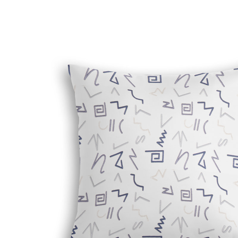 Coussin Oberon, 22 po x 22 po, Azure