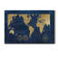 Indigo World Map - impression sur toile tendue-511784448