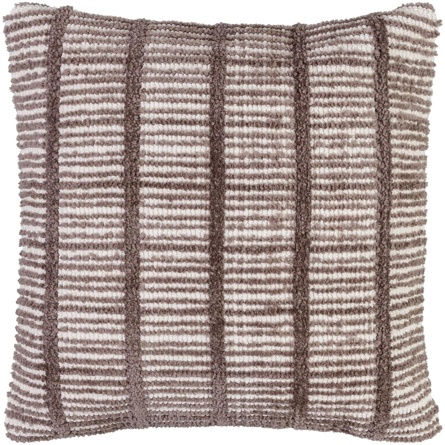 Wanderer Pillow Cover, Charocal/White, 18" x 18", Down