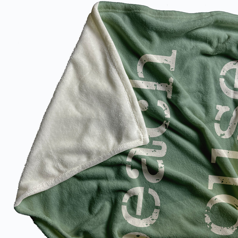Beach Vacation Fleece Throw Blanket, 30" W x 40" L, Sage