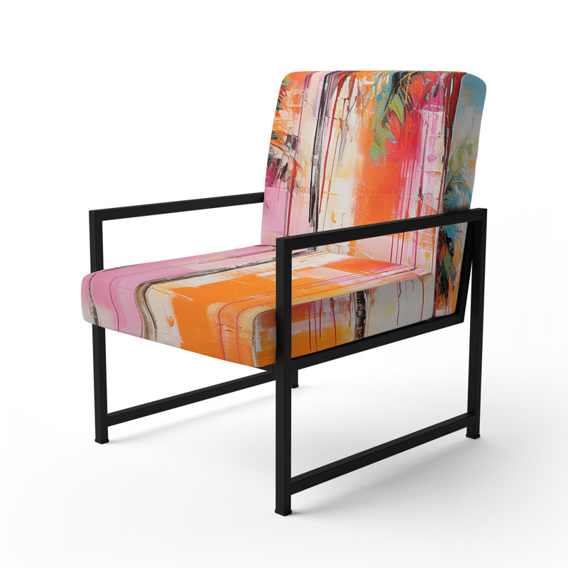 Davidenko - Chaise d'appoint rembourrée Palm Trees, Noir, noir, noir, noir