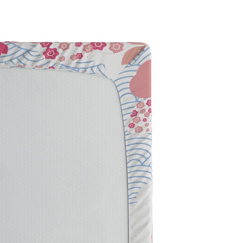 Microfiber Floral Fitted Sheet, Twin XL Fitted Sheet