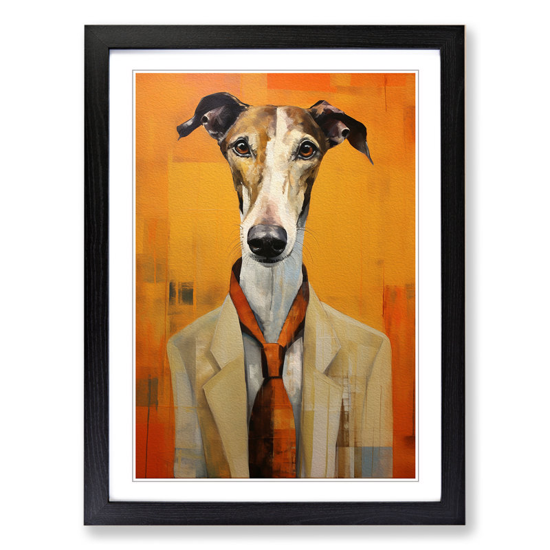 Greyhound Modern - Framed Print