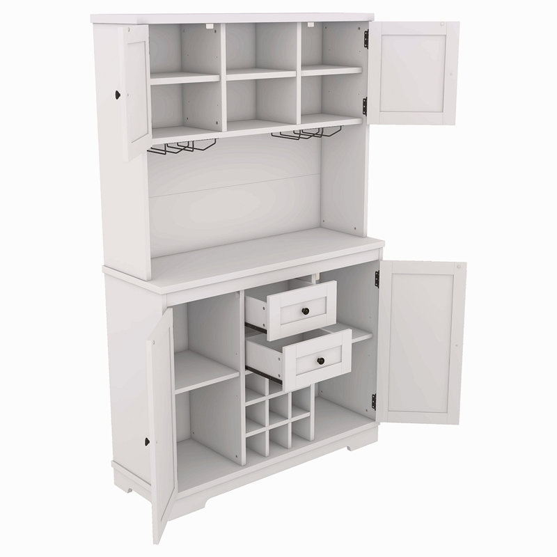 Armoire de cuisine avec bar Coffee Coffee, Blanc