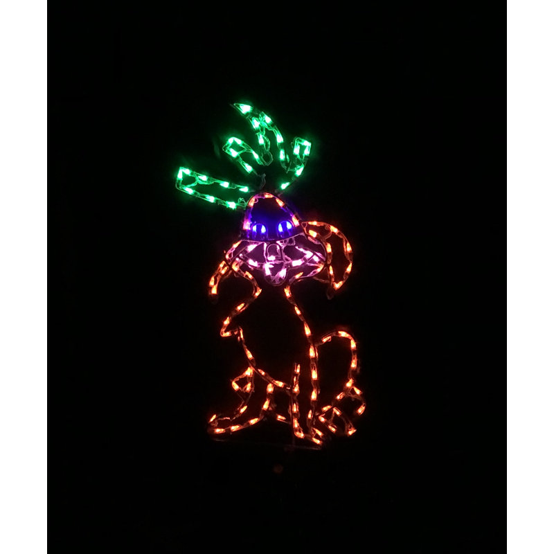 Figurine lumineuse de Noël avec chien et bois