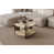 Plateau en noyer / base en travertin
