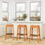 Tabouret de bar 30 po avec siège en cuir naturel - élégant et confortable-423701192-423701195