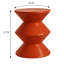 Table d'appoint en plastique de style sablier de 15 po, table de bout d'extérieur et table de chevet imperméables Michailo-1846870485