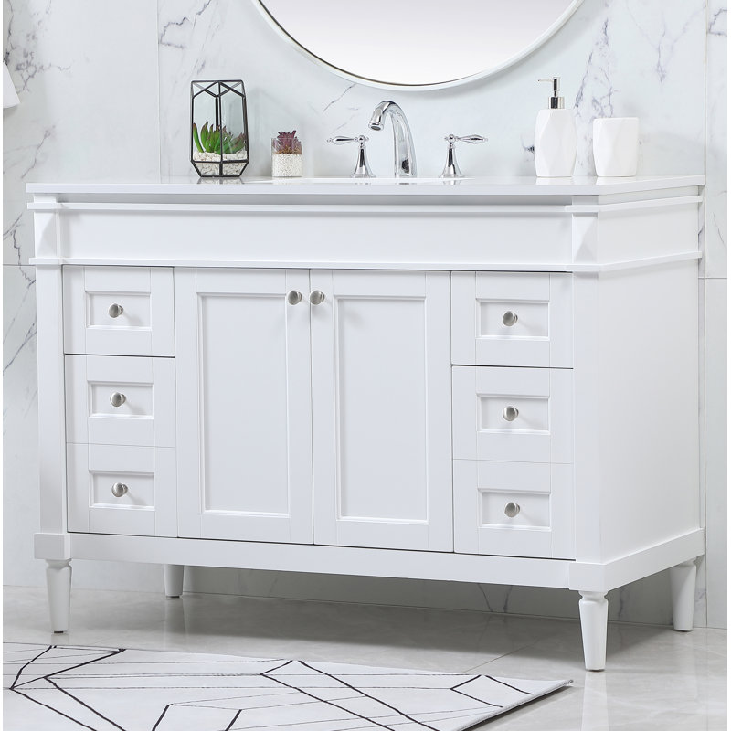 Meuble-lavabo simple 48 po Farber, Blanc