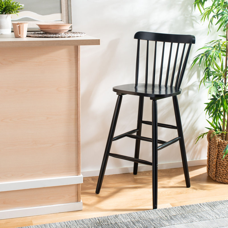 Tabouret Cerian, Tabouret de bar (siège d'une hauteur de 30 po), Noir
