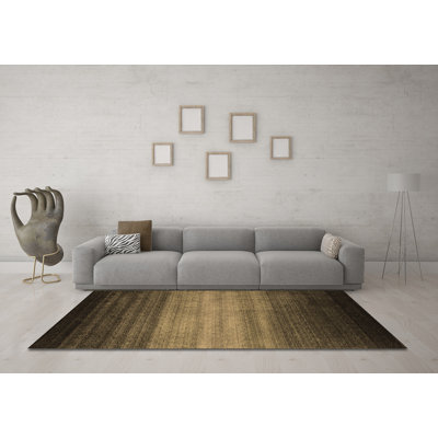 Tapis contemporains brun lavable à la machine 2643