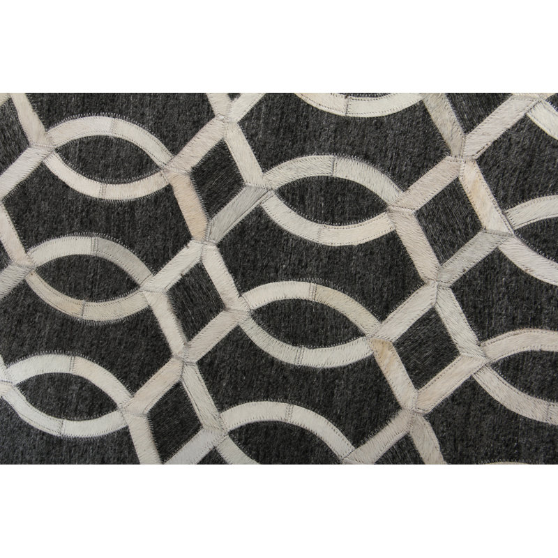 Berlin Cowhide Geometric Area Rug, Rectangle 11'6" x 14'6"