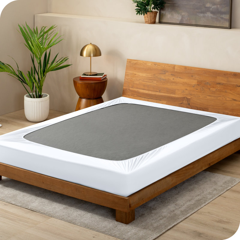 Wrap Around Box Spring Cover, Queen, White