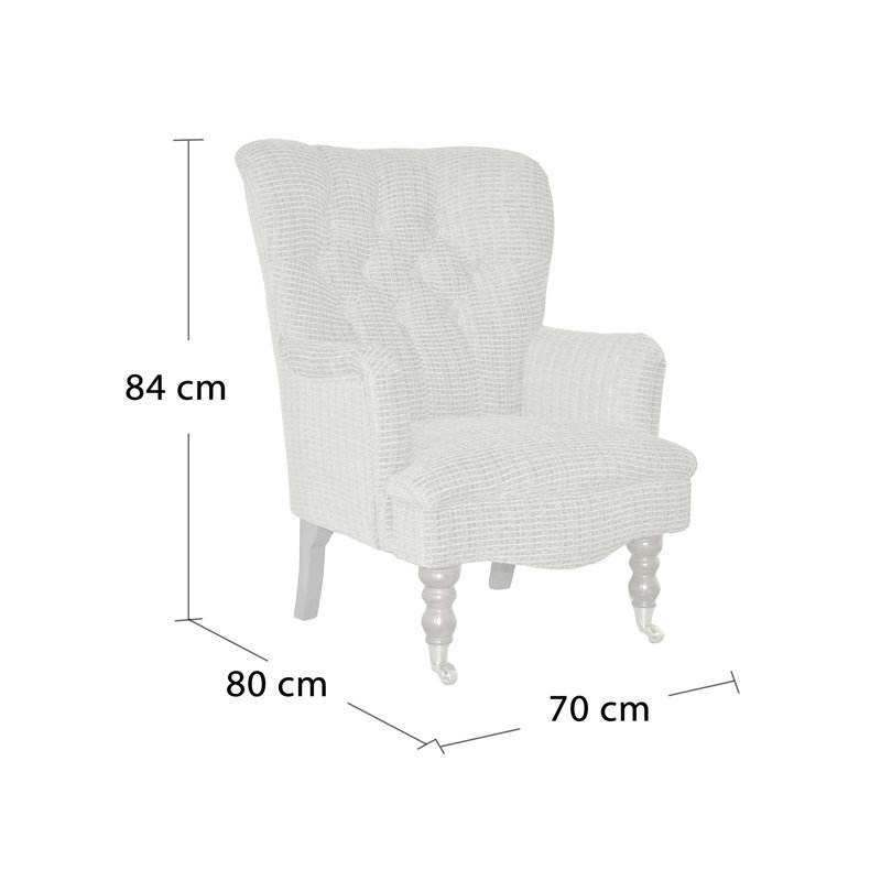 Jonesville Upholstered Armchair, Zaffiro Dove