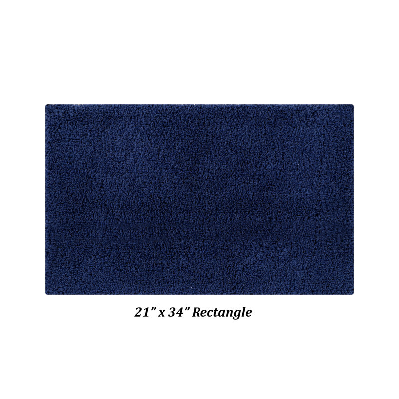 Tapis de salle de bain Micro, Rectangle 21 po x 34 po, Bleu marine