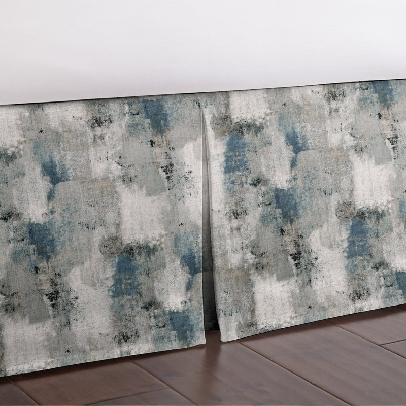 Pollock Bed Skirt, Queen, 18", Blue