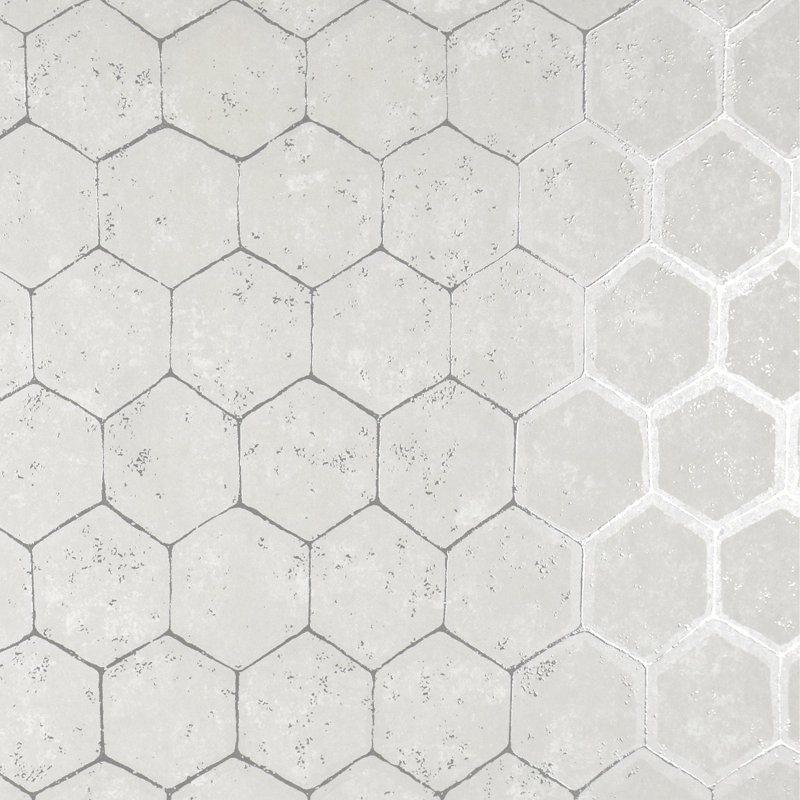Rouleau de papier peint nid d'abeille Tiffany, Argent