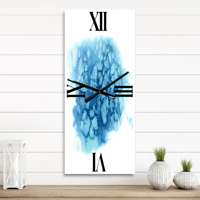 Horloge murale turquoise, Grand