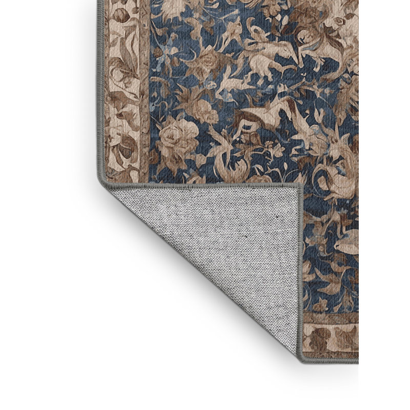 Machine Washable Purple Area Rug, Rectangle 8' x 10'