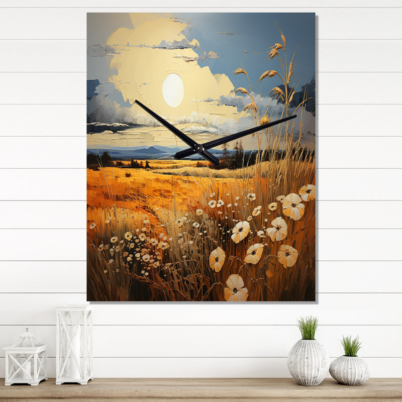 Jazmane - Landscapes Wall Clock, Moyen
