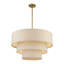 Lustre suspendu à feuille d'or antique 5 lumières Bellingham