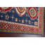 Tapis oriental géométrique Kazak noué à la main 4 x 6