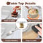 Lazy Susan Rotating Marble Dining Table Sintered Stone Modern Design Perfect For Dining Rooms & Kitchens