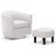 Fauteuil d'appoint pivotant avec repose-pieds, fauteuil club moderne en tonneau, canapé simple pivotant avec repose-pieds-1701475838