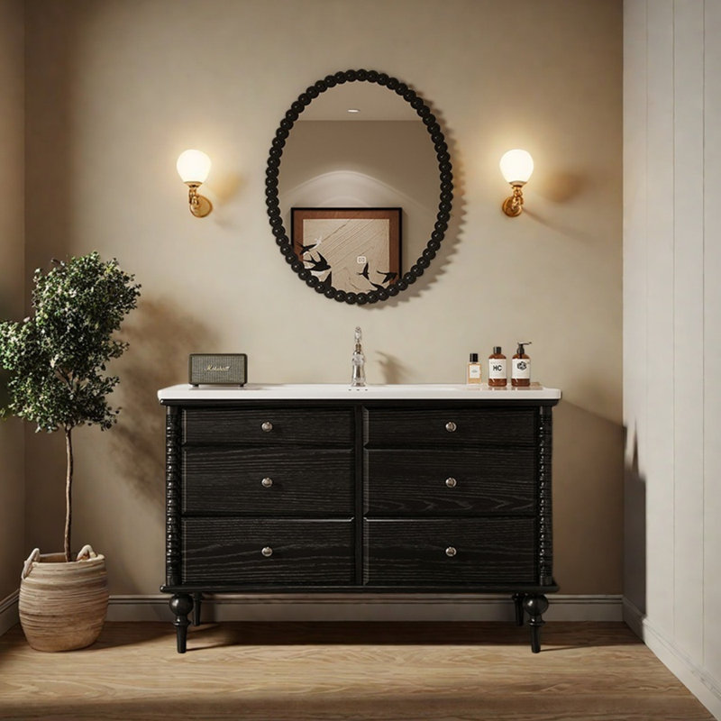 Armoire de salle de bain vintage français